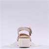 Rieker Woven Strap Wedge Sandal - Beige Multi